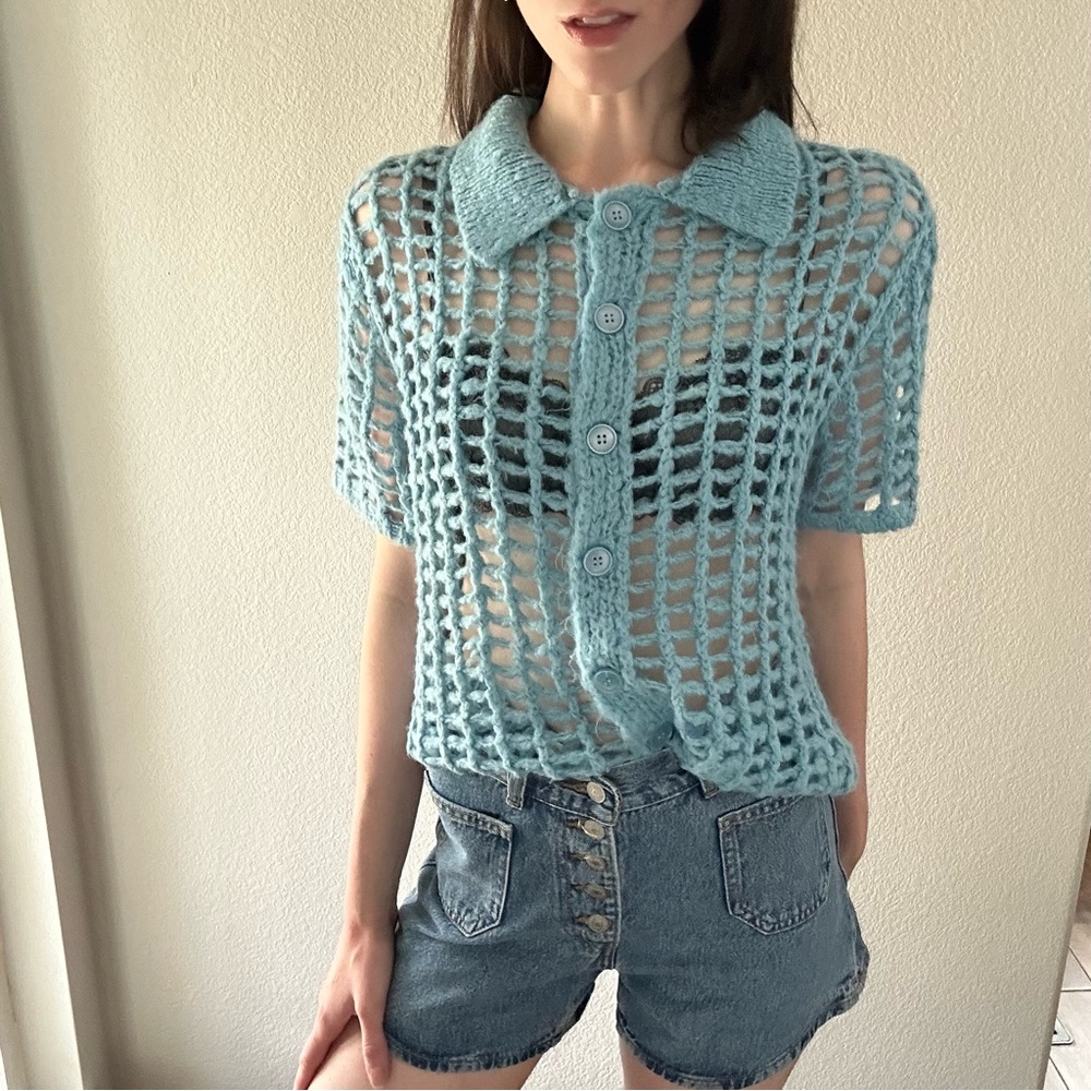 Urban Outfitters Open-knit Polo